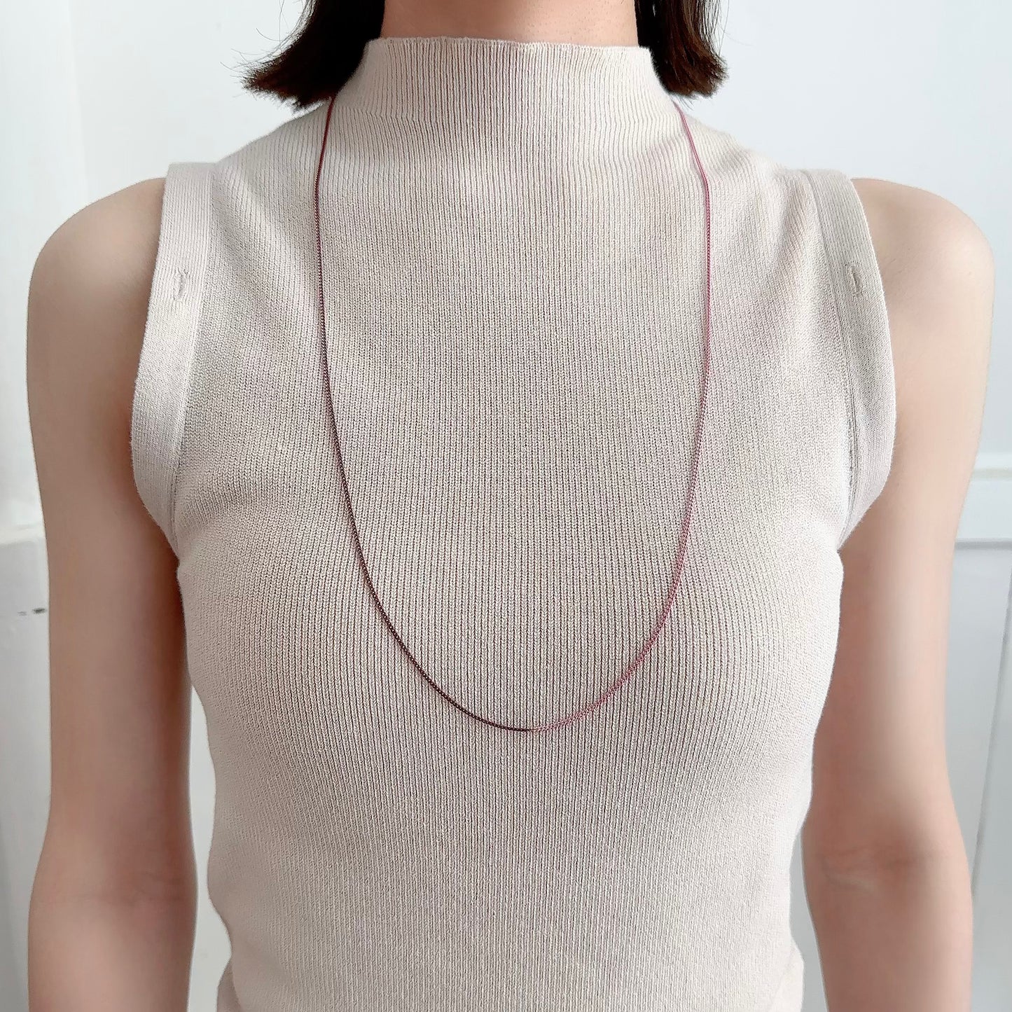Bicolor Necklace -LONG- 【Magenta & Pink】
