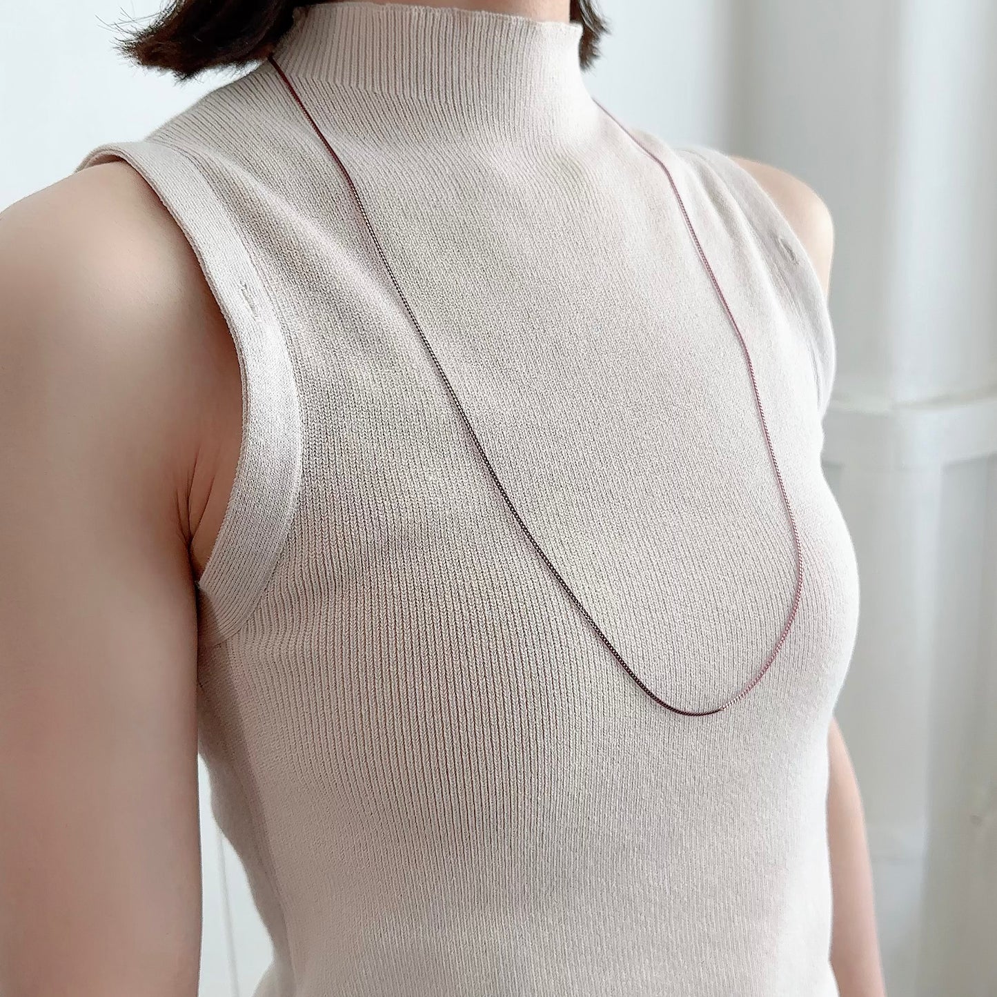 Bicolor Necklace -LONG- 【Magenta & Pink】