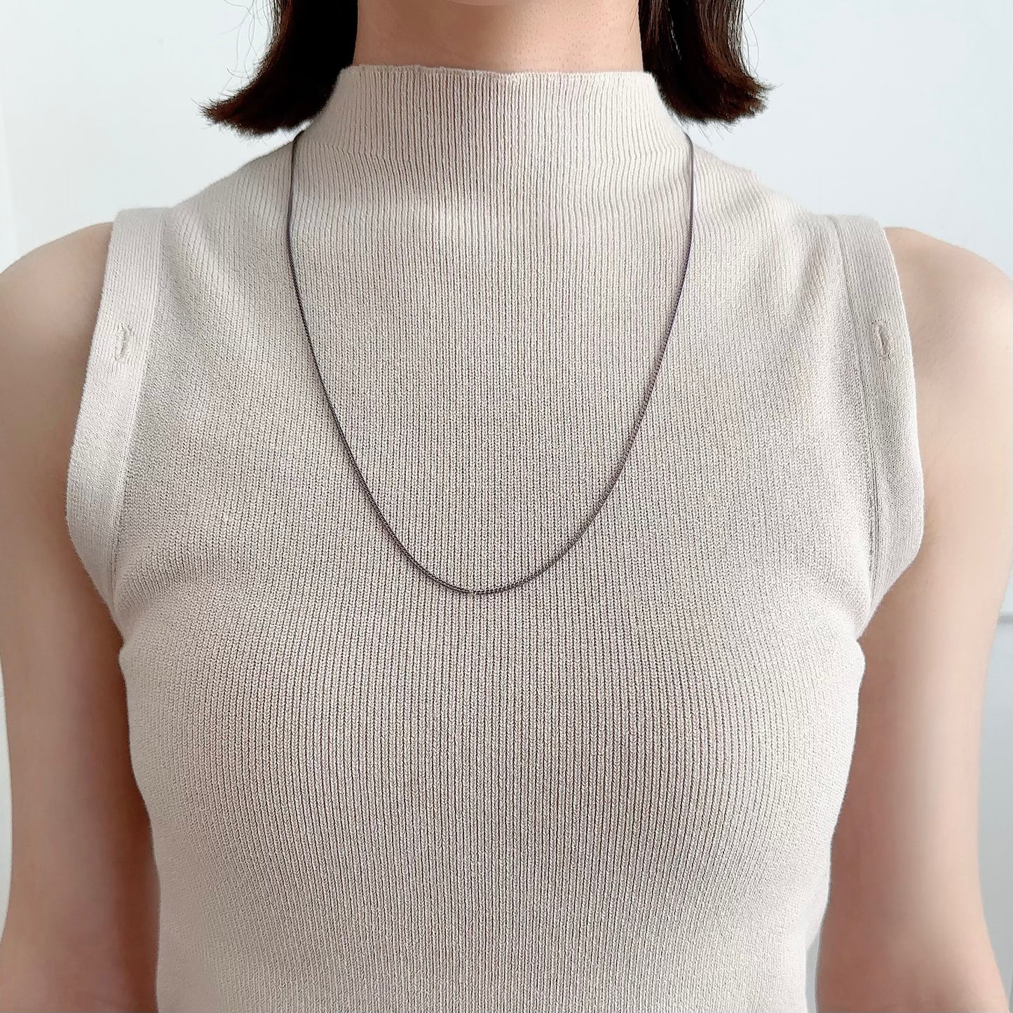 Bicolor Necklace -SHORT- 【Deep Lavender & Lavender】