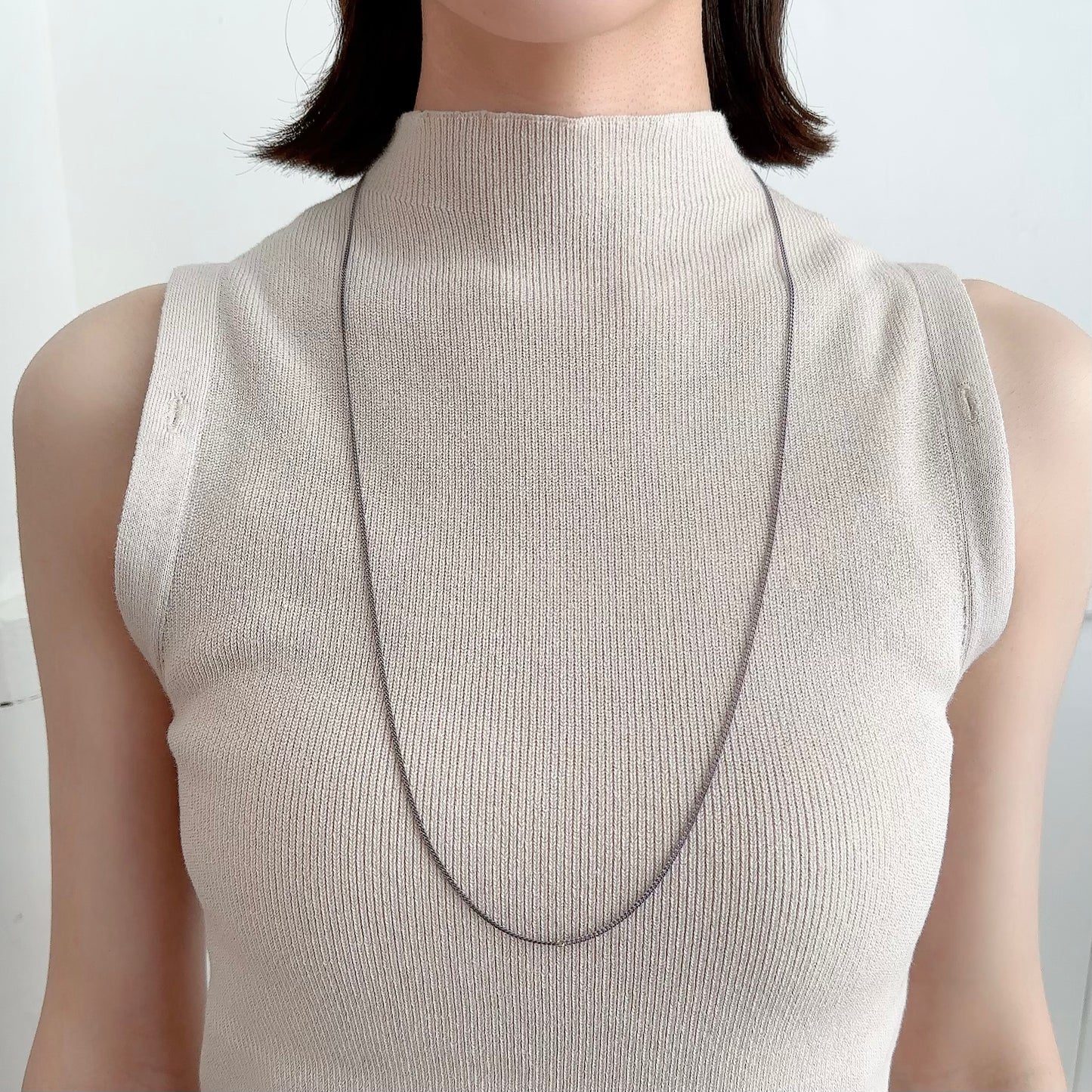 Bicolor Necklace -LONG- 【Deep Lavender & Lavender】