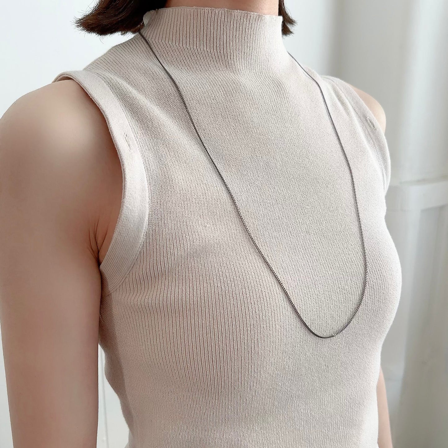 Bicolor Necklace -LONG- 【Deep Lavender & Lavender】