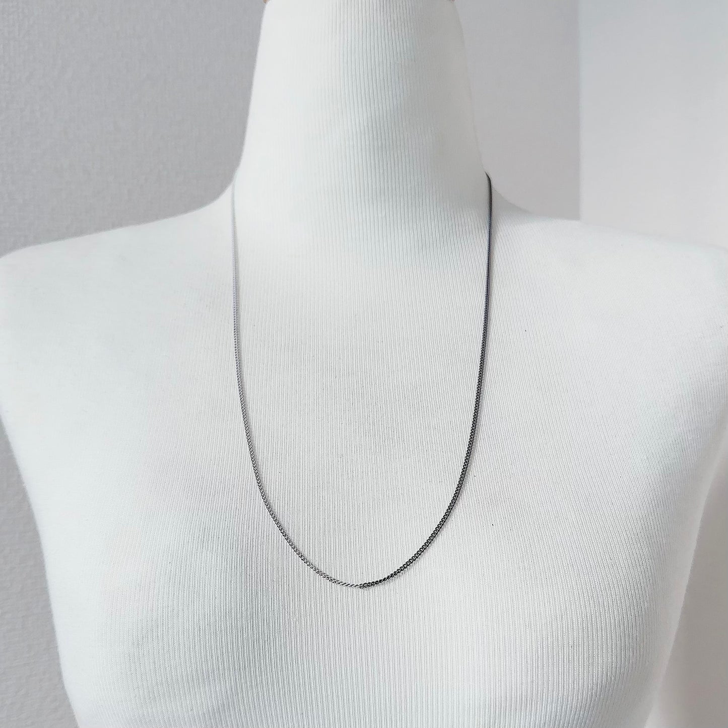 Bicolor Necklace -LONG- 【White & Gray】
