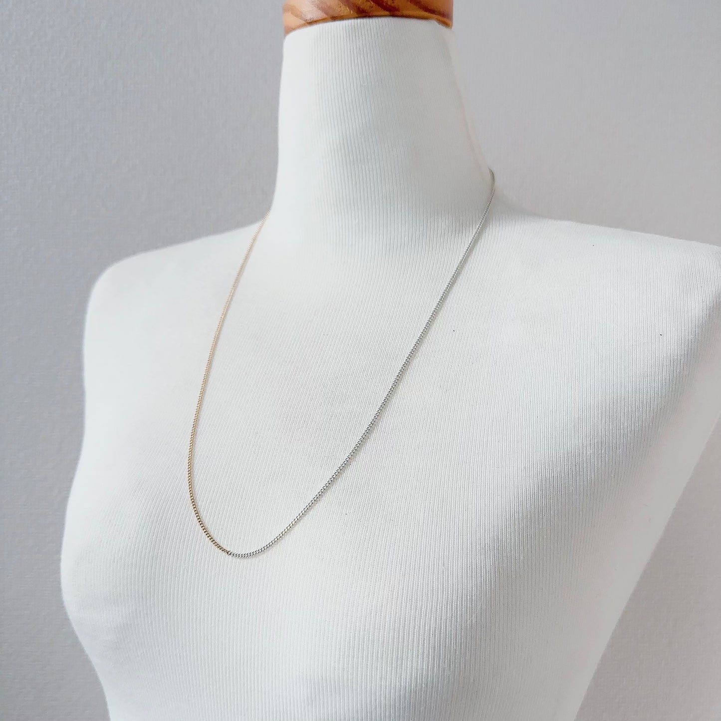 Bicolor Necklace -SHORT- 【White & Gold 】