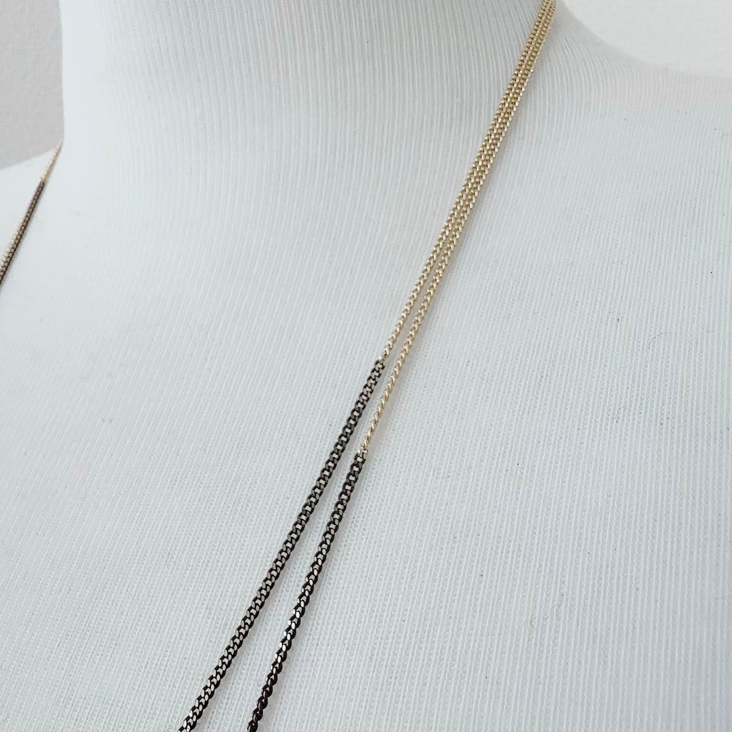 Bicolor Necklace -LONG- 【Black & Gold】