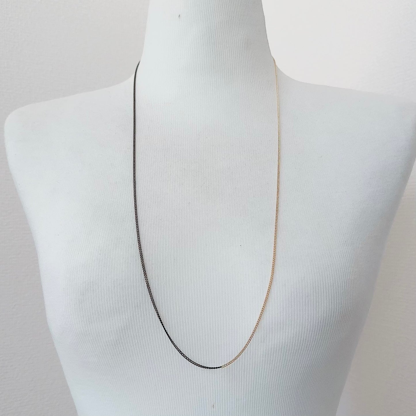 Bicolor Necklace -LONG- 【Black & Gold】