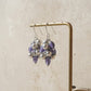 Swinging Vintage Beads Earring 【Purple & Silver】