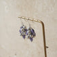 Swinging Vintage Beads Earring 【Purple & Silver】