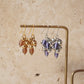 Swinging Vintage Beads Earring 【Matt Brown & Gold】