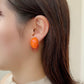Italian Stone Chain Earring 【Orange】