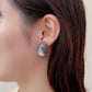 Italian Stone Earring【Grayish Dark Brown Marble】