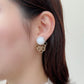 Bubble Chain Earring【White & Gold】