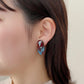 Italian Stone Vintage Fringe Earring【Brown & Blue】