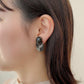 Italian Stone Fringe Earring【Black】