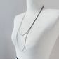 Bicolor Necklace -SHORT- 【Black & Silver 】