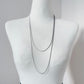 Bicolor Necklace -SHORT- 【White & Gray】