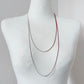Bicolor Necklace -LONG- 【Red & Silver】